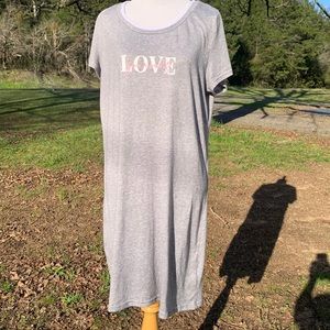 Laura Ashley Love Yourself Super Soft Sleep Shirt Tee Gown Size Large Pajamas